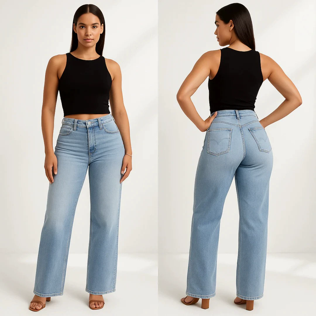 Everyday Relaxed Wide Leg Denim Jeans