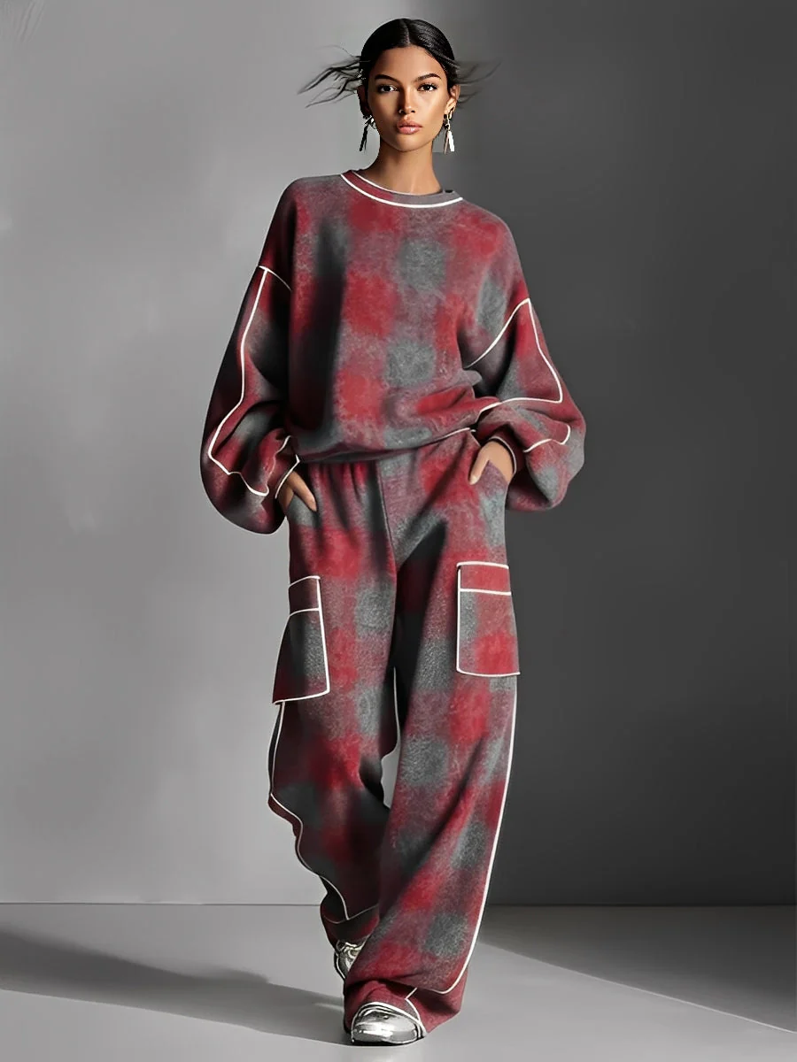 Cozy Graphic Comfort Two-Piece Lounge Set✨