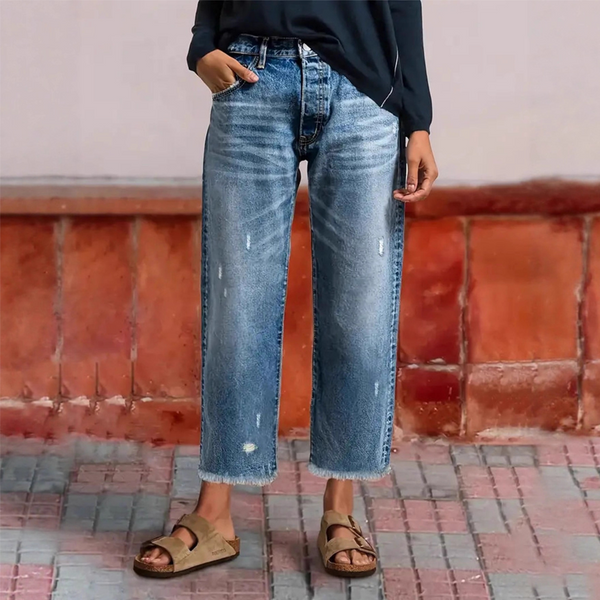 Retro Cropped Straight Jeans Essential