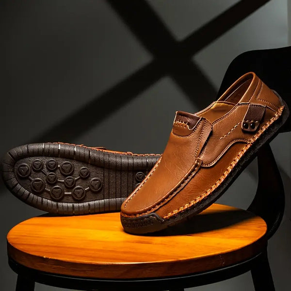 Classic Leather Driving Loafers Retro