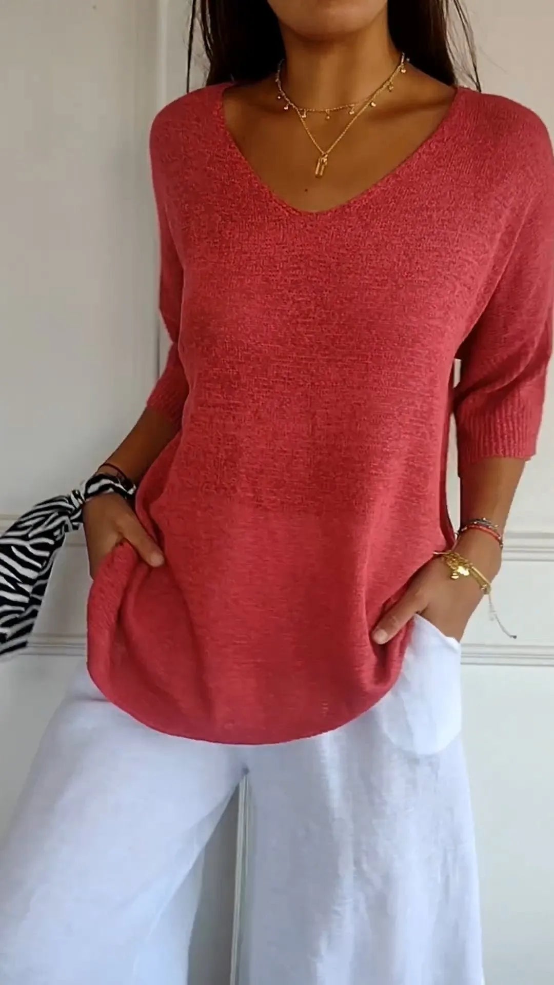 V-Neck Lightweight Top