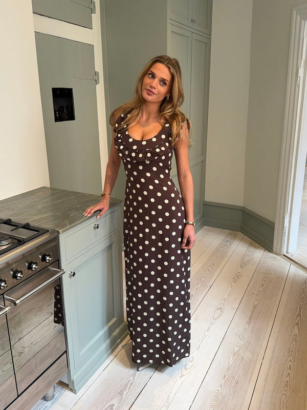 Luna Polka Dot Prom Maxi Dress