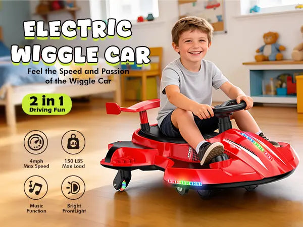 🔥LAST DAY⚡66K+ SOLD!🎁Electric Wiggle Ride Car