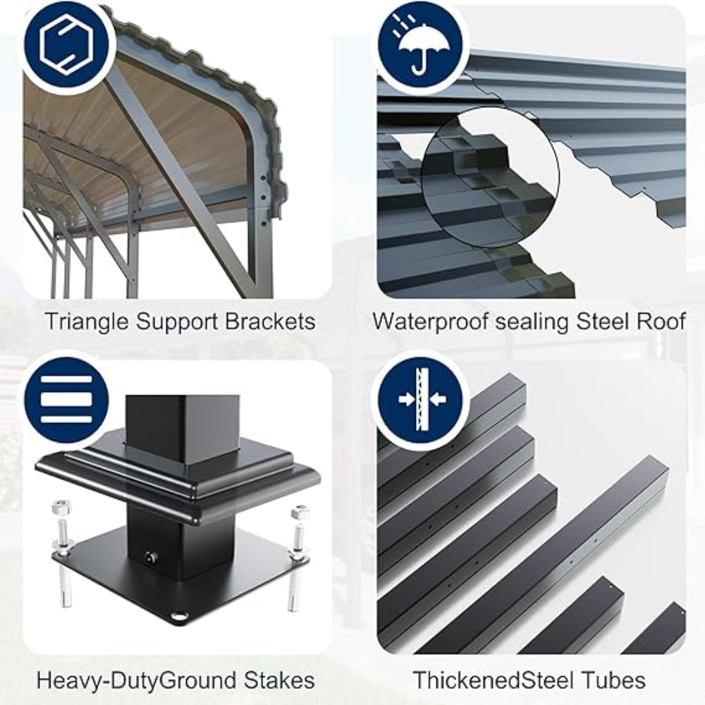 Lumen Shield 12x20 Steel Carport