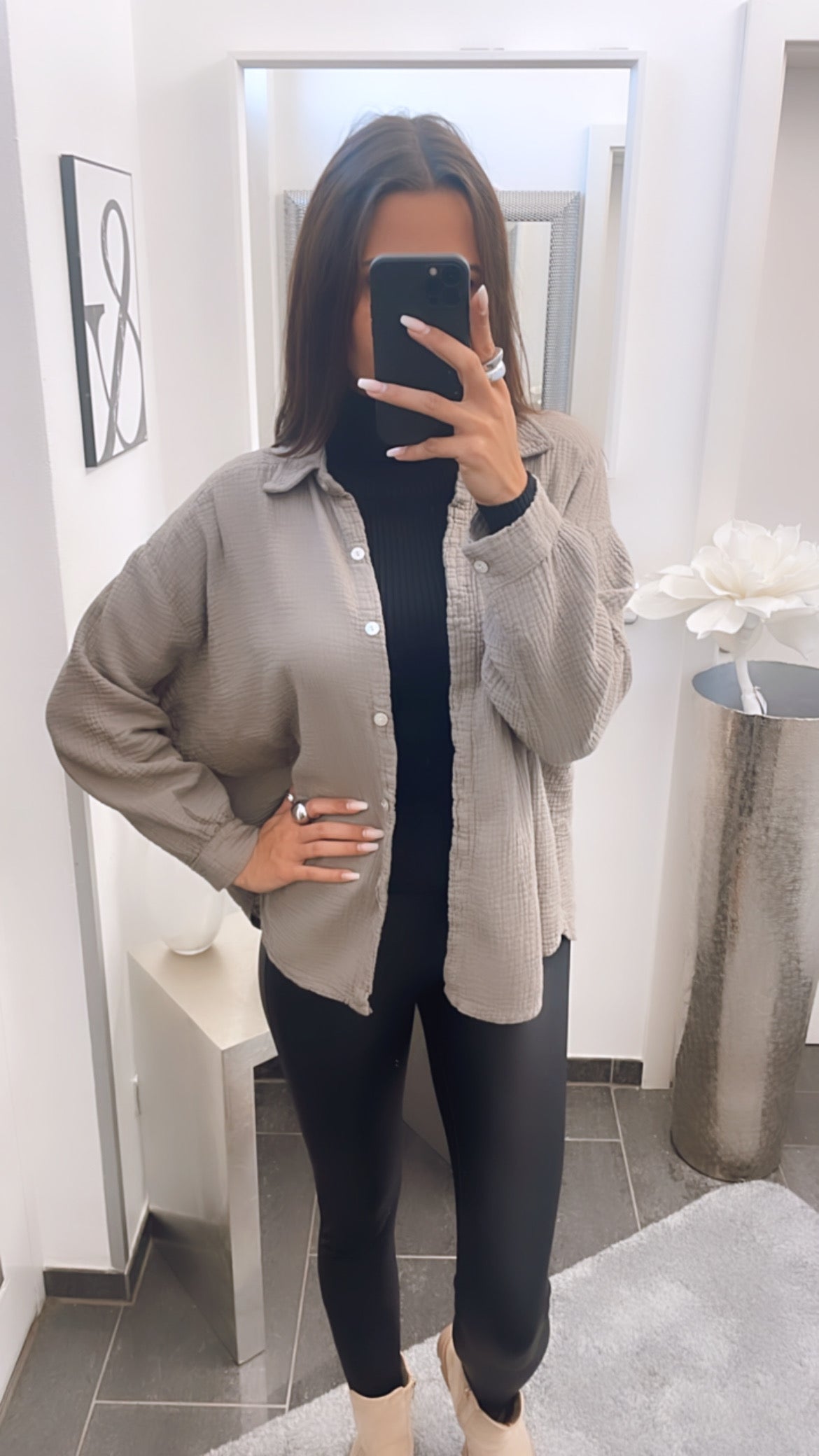 Everyday Oversized Cotton Button Shirt
