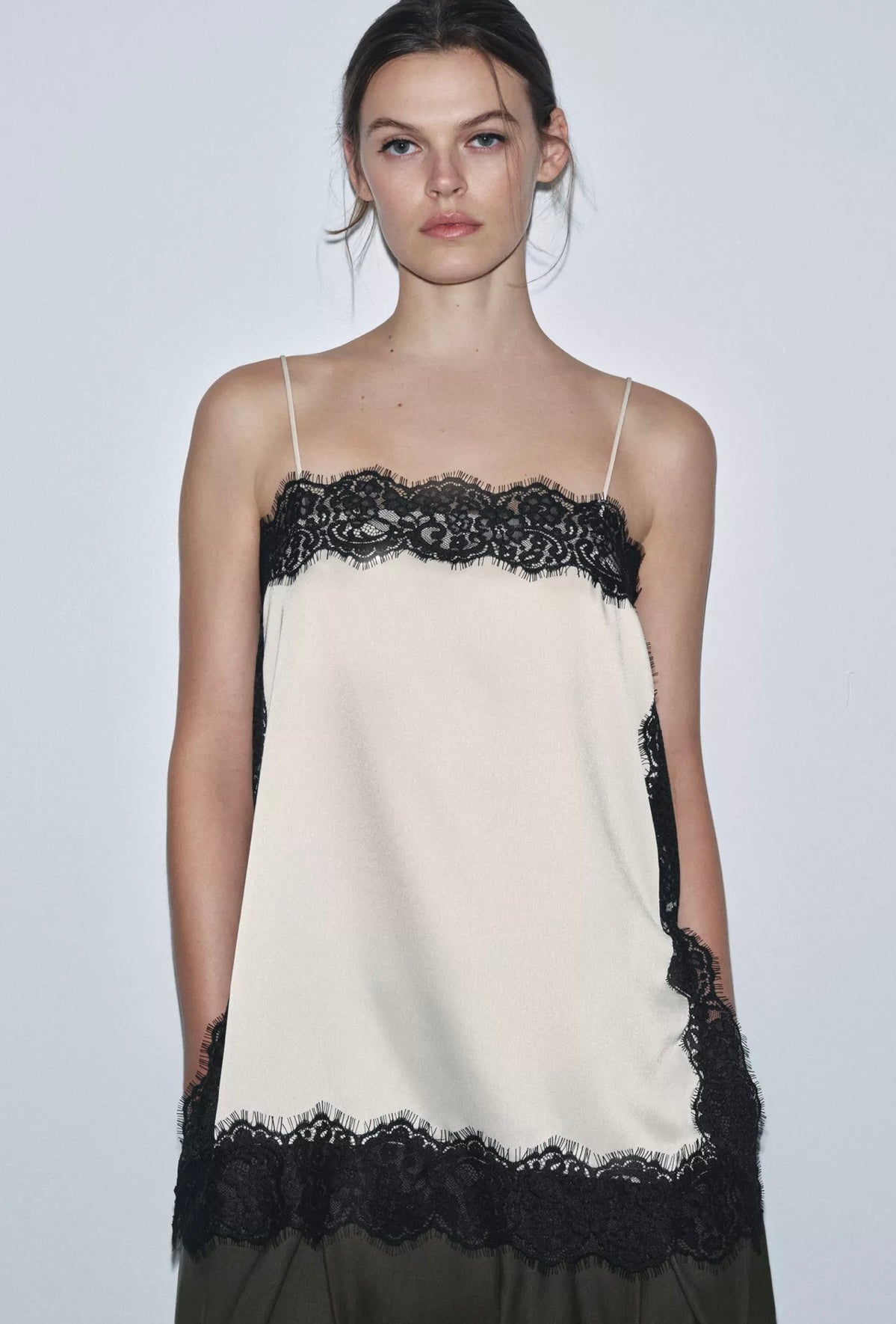 Lace Satin Shine Casual Top