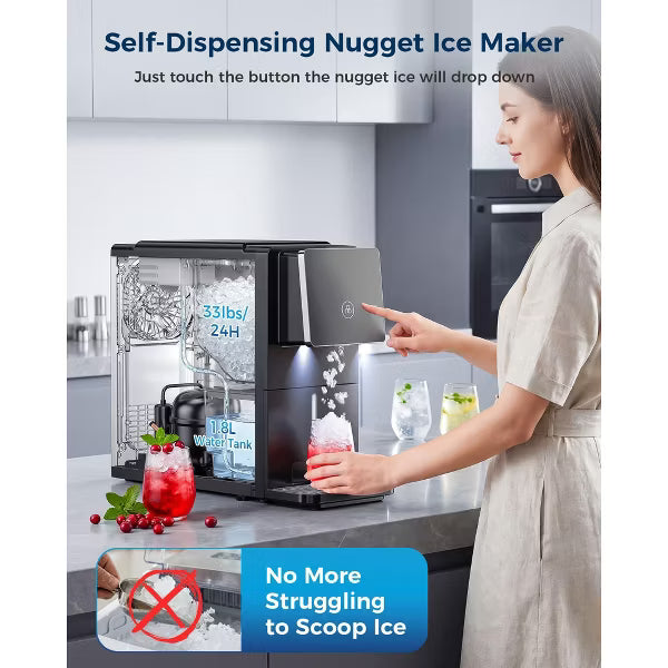 🔥LAST DAY⚡65K+ SOLD!🎁Crisp Nugget Ice Maker