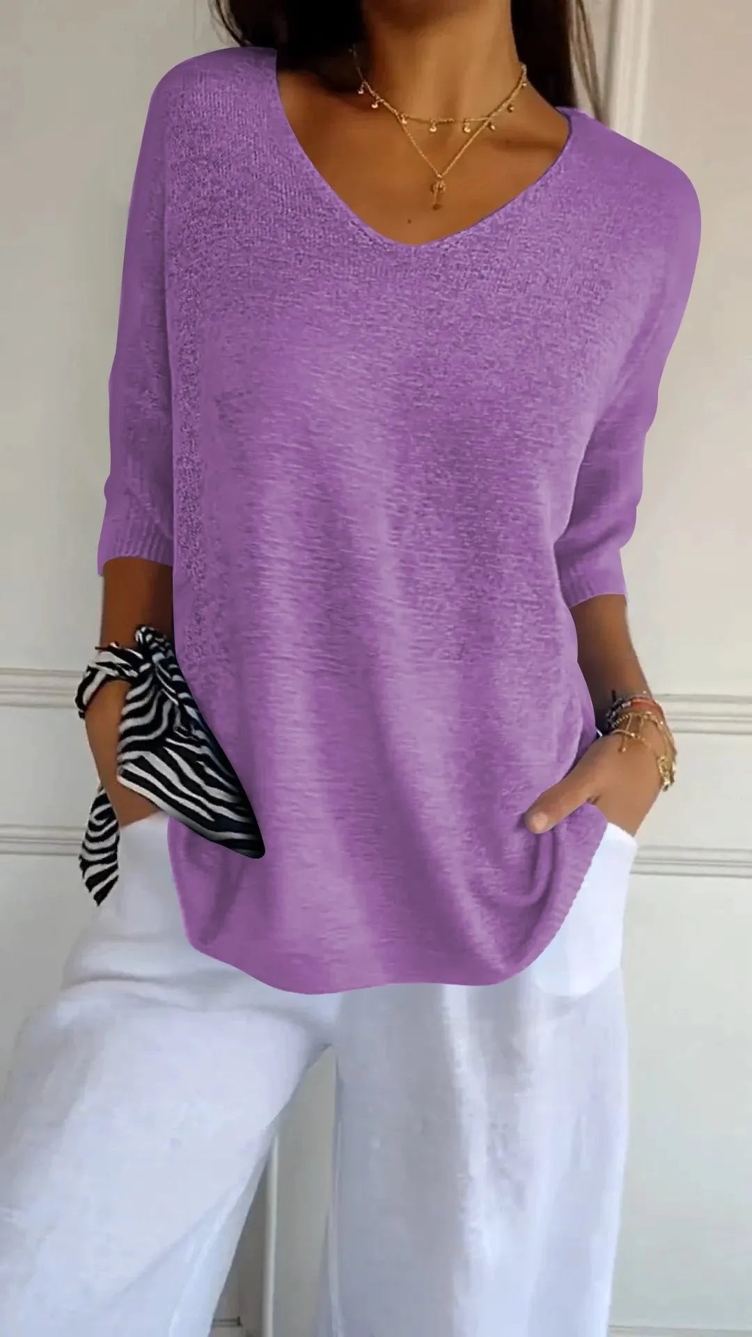 V-Neck Lightweight Top