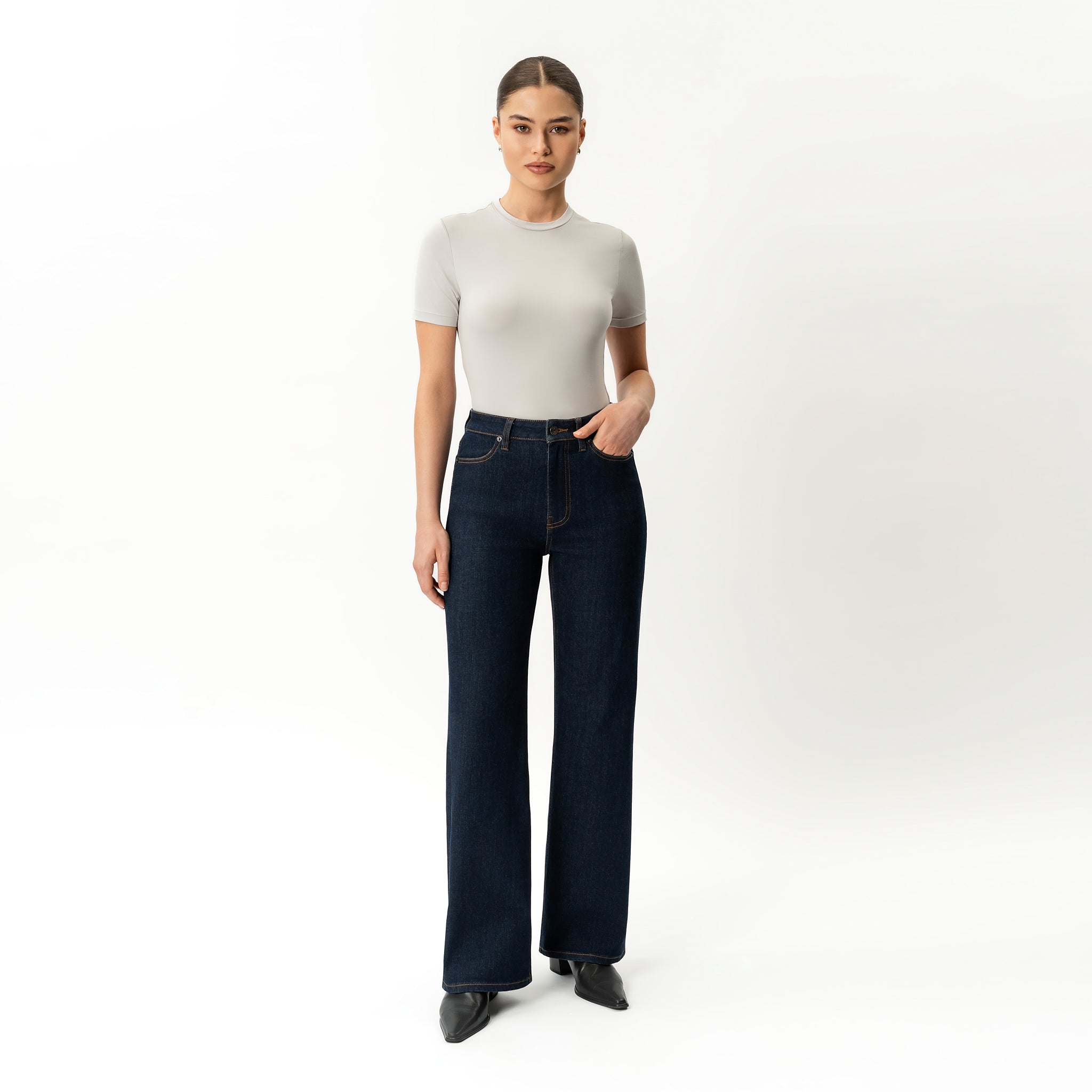Everyday Relaxed Wide Leg Denim Jeans