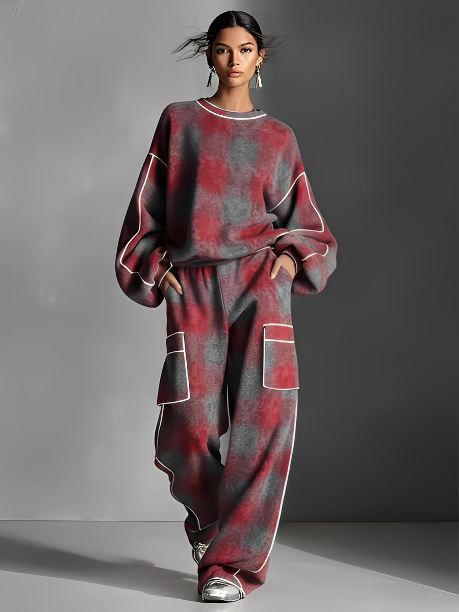 Cozy Graphic Comfort Two-Piece Lounge Set✨